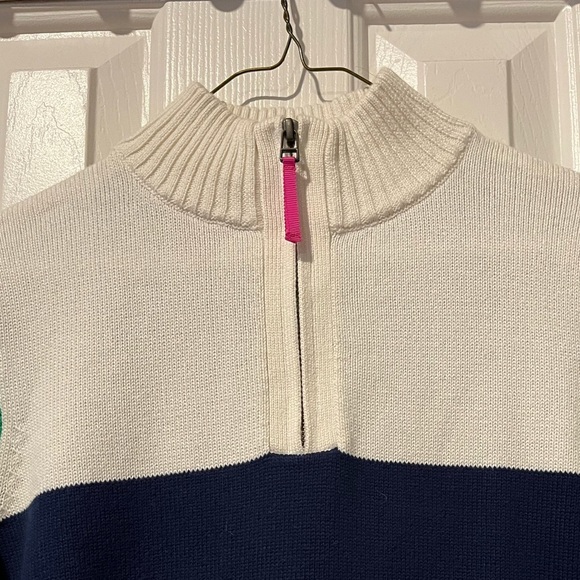 J Crew size S color block quarter-zip sweater - Picture 2 of 10